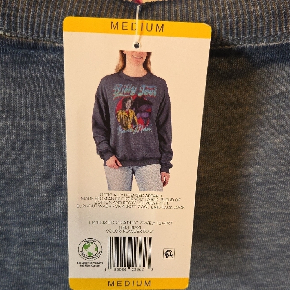 Gray Crewneck Sweater with Vintage Graphic Design - Picture 3 of 4